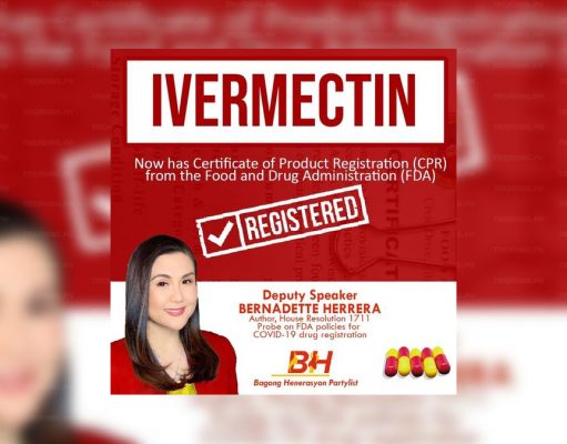 Hon. Herrera: Ivermectin now FDA Registered