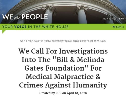 Petition Against “Bill & Melinda Gates Foundation” Reached More than 300,000 Signatures