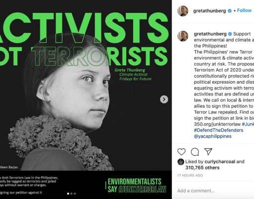 Greta Thunberg Joins the Petition Against the “Anti-Terrorism Law” in the Philippines #JunkTerrorLaw