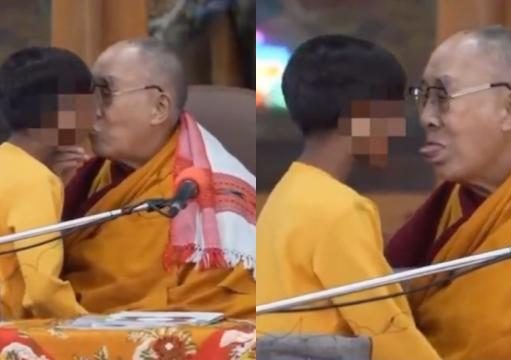 Dalai Lama Apologized after a Video Emerged asking a Young Boy to Suck his Tongue